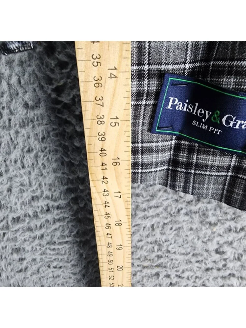 Paisley & Gray Suit Mens 48R Gray Plaid Slim Fit 2 Button Blazer *NWT*